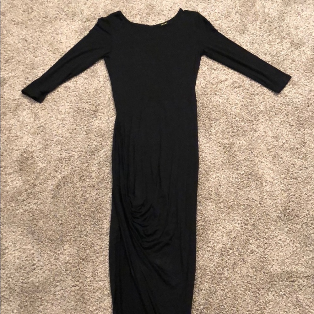 Black hi-low dress